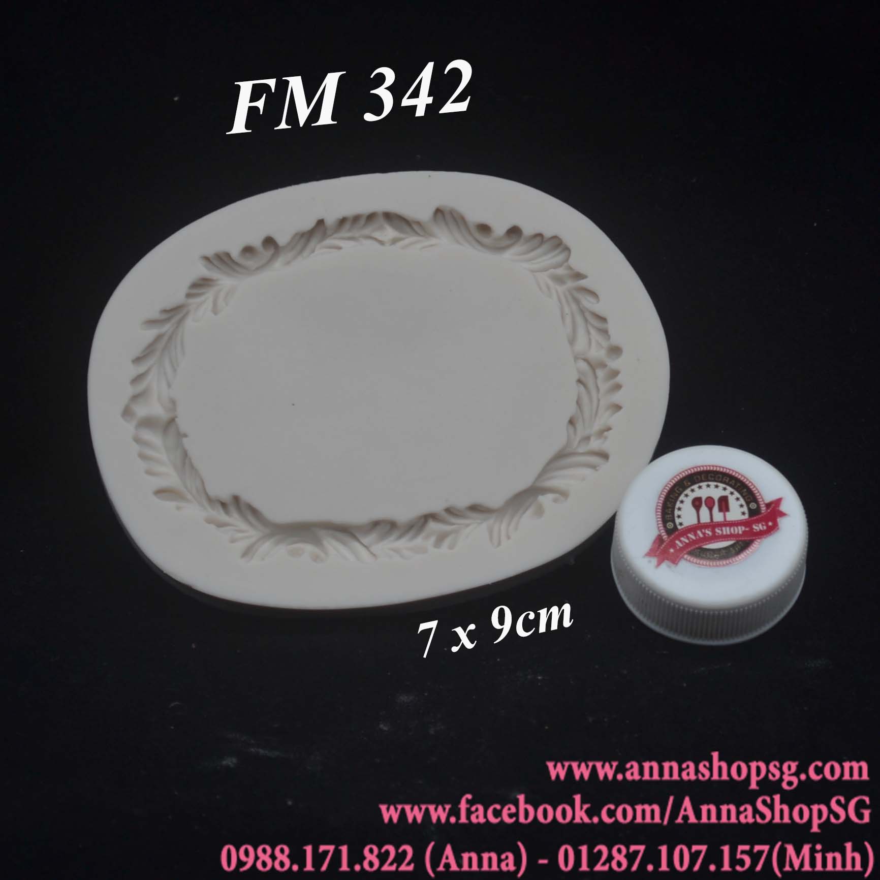 KHUÔN VÒNG HOA OVAL FM342