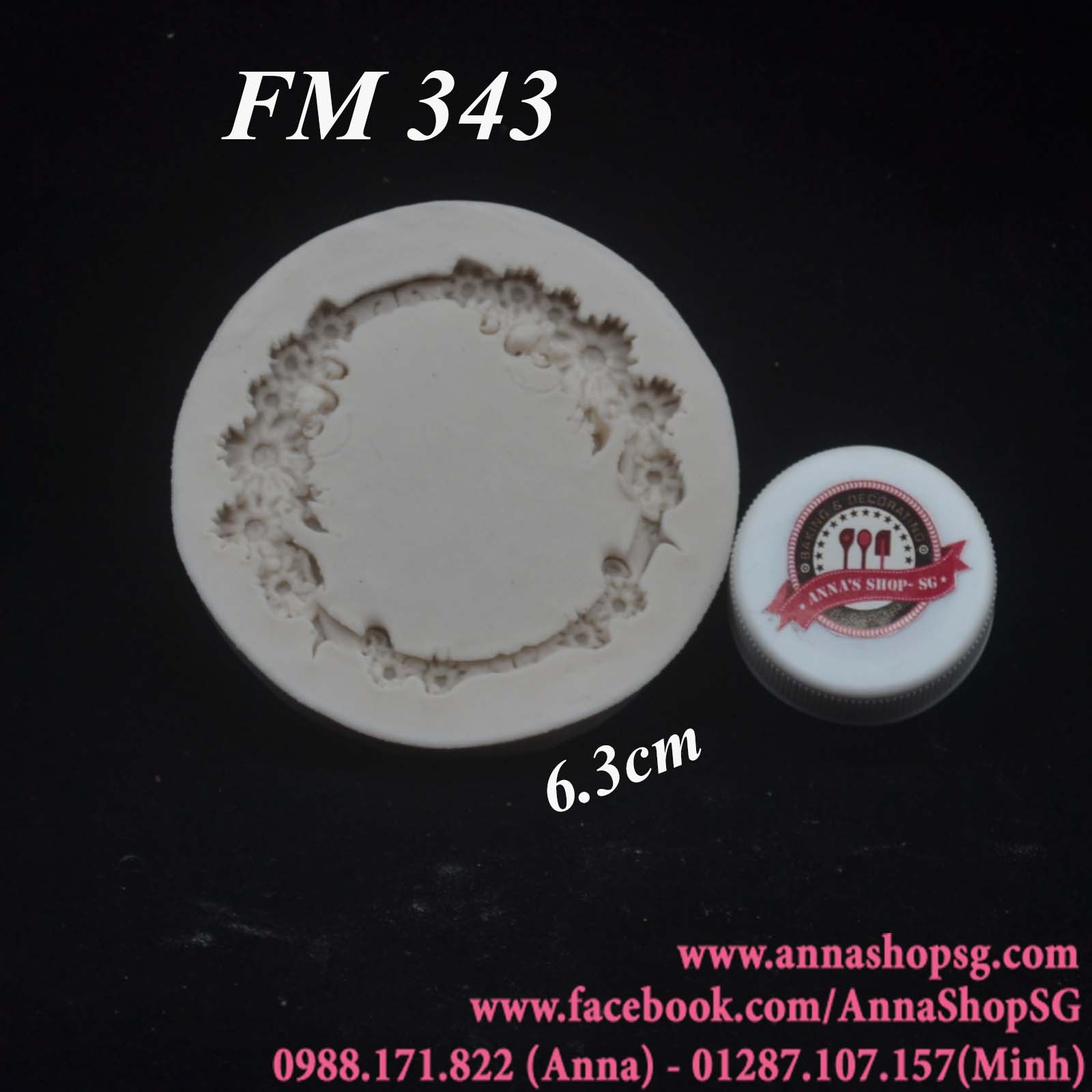 KHUÔN VÒNG HOA TRÒN FM343