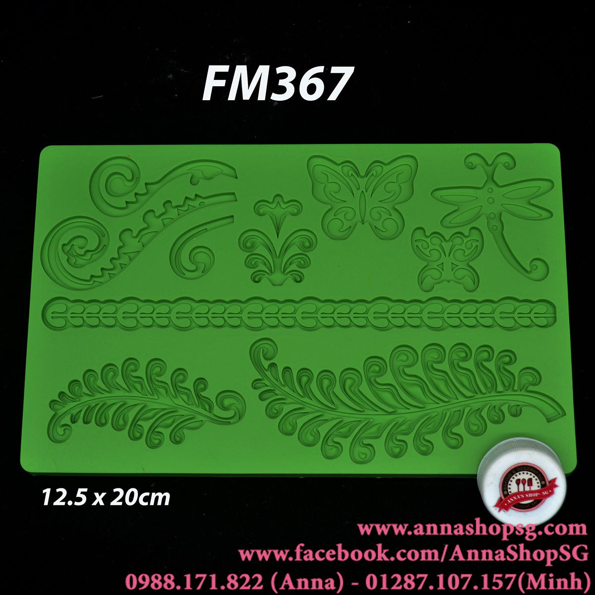 KHUÔN LÁ,CHUỒN CHUỒN MẪU WILTON FM367