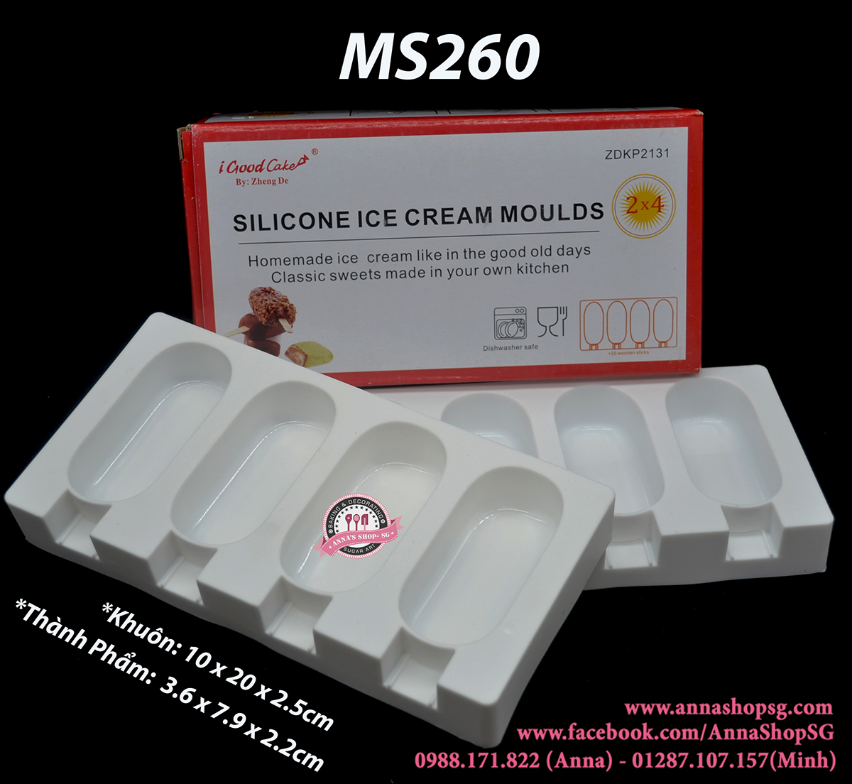 KHUÔN 4 KEM NHỎ MS260