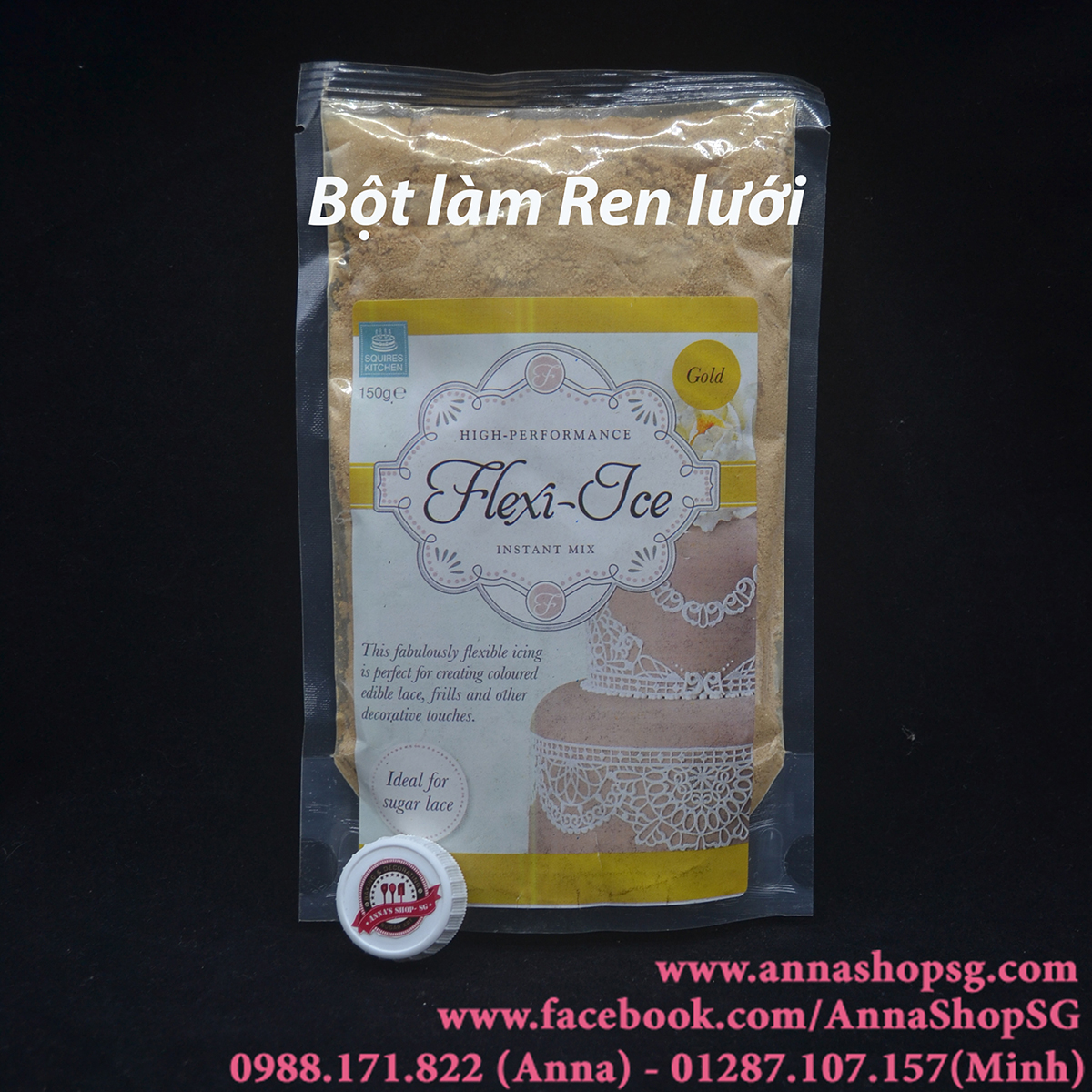 BỘT LÀM REN MÀU NHŨ VÀNG (50g)