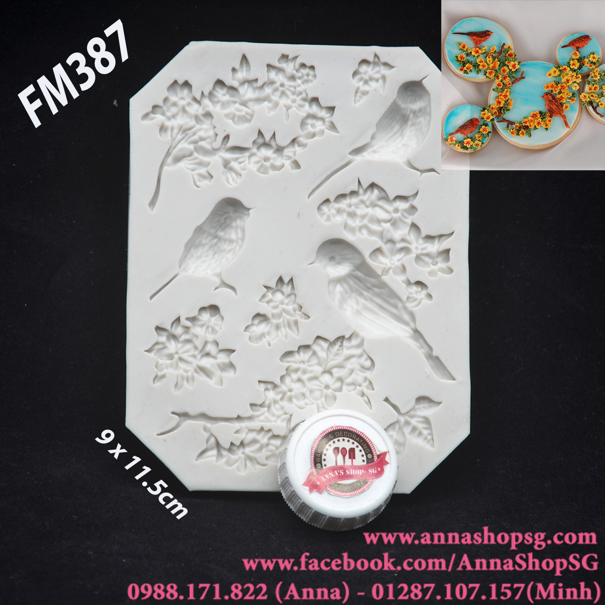 KHUÔN CHIM VÀ HOA FM387