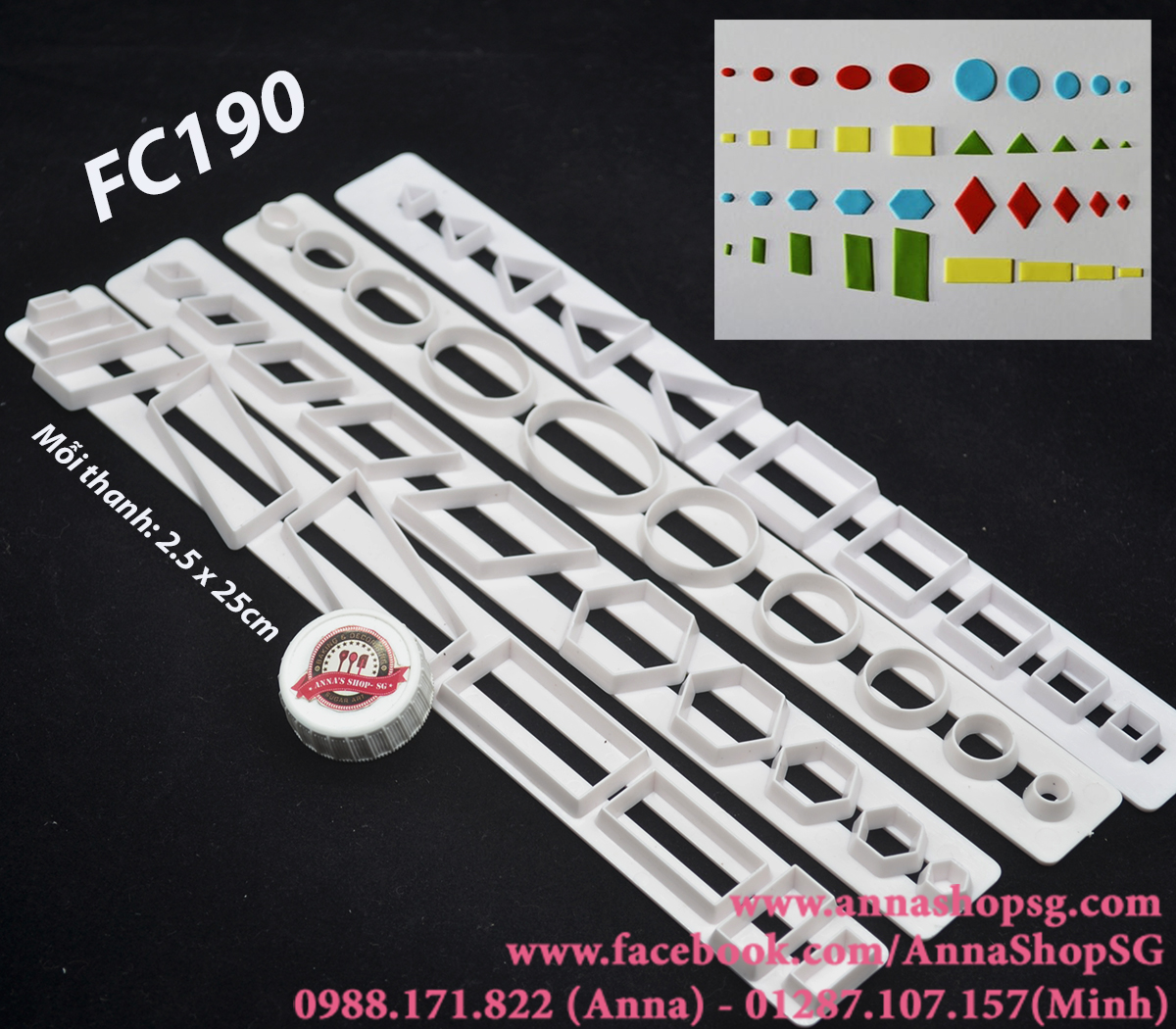 SET THANH CẮT HÌNH HỌC FC190