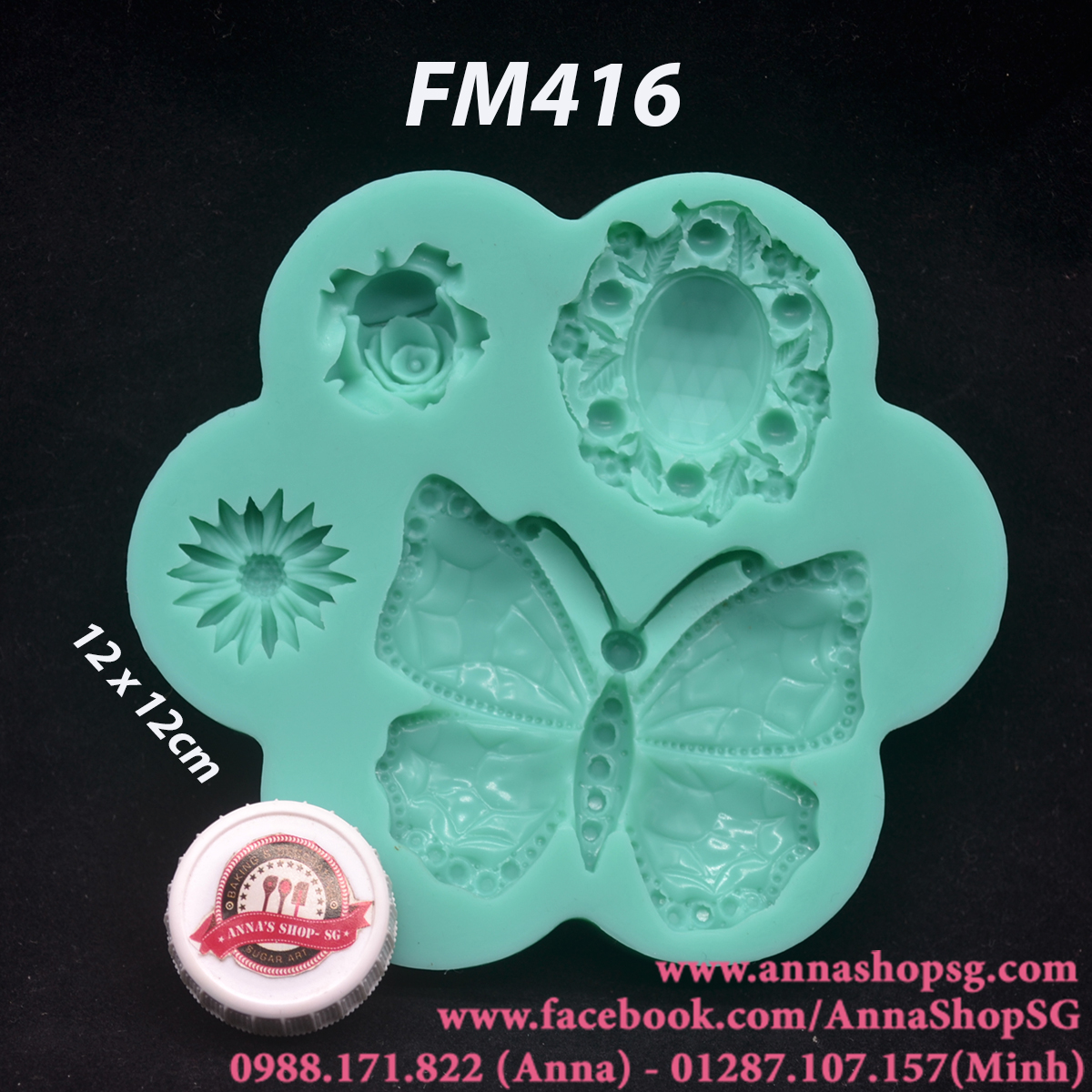 KHUÔN BƯỚM XANH LỚN FM416