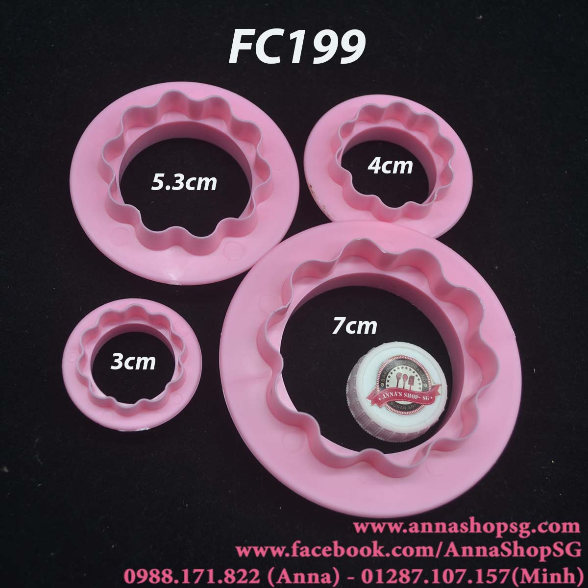 SET CUTTER 2 MẶT TRÒN VÀ GỢN SÓNG FC199