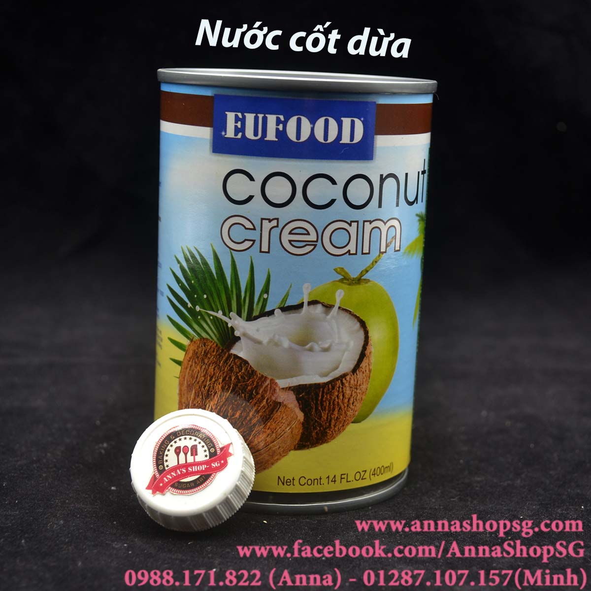 Nước Cốt dừa đậm đặc Eufood  400ml