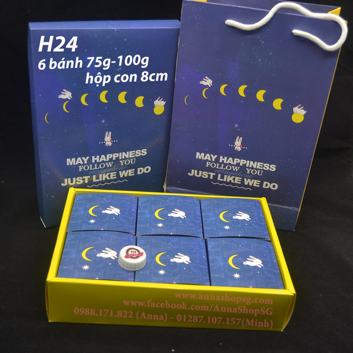 HỘP 6 BÁNH 75g-100g H24