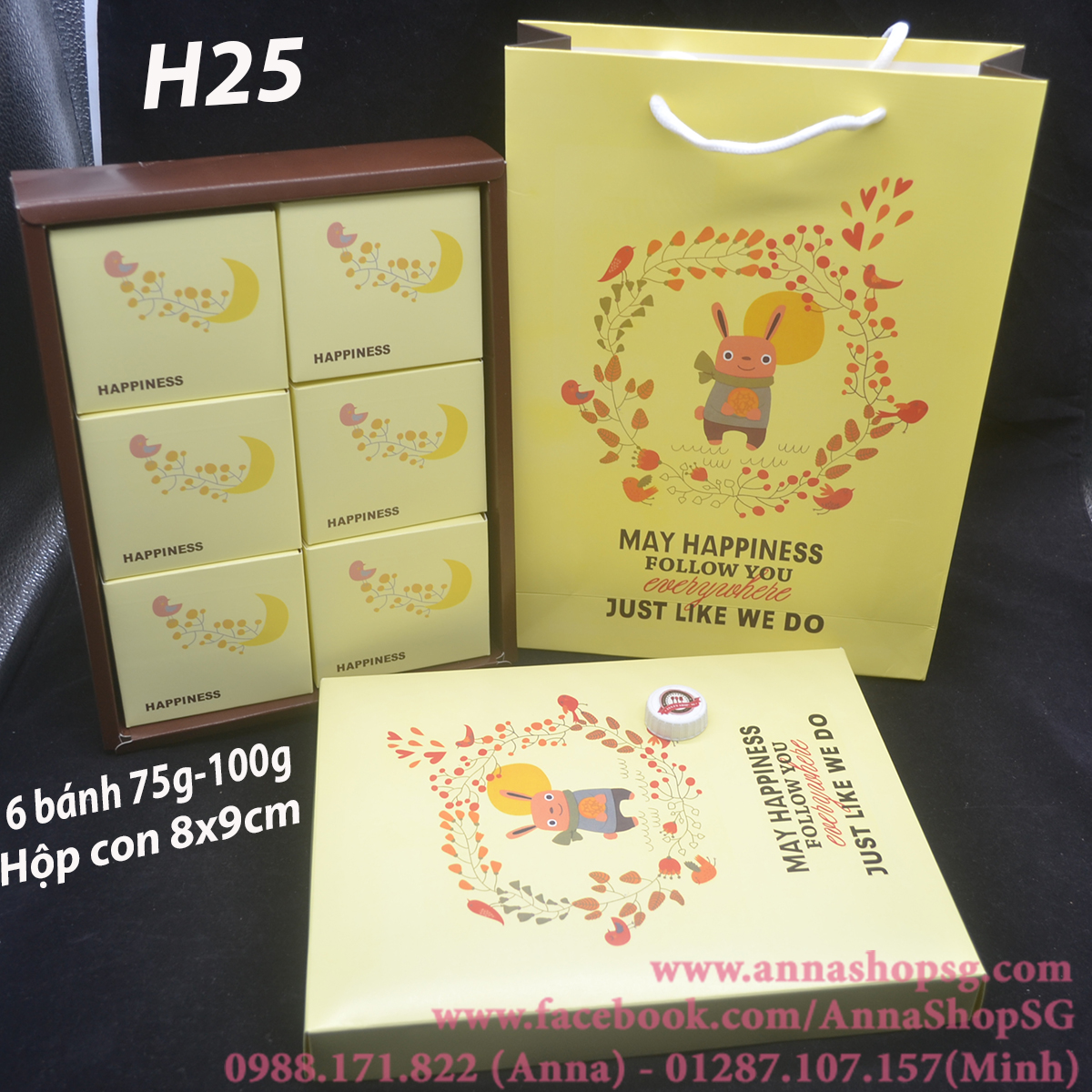 HỘP 6 BÁNH 75g-100g H25