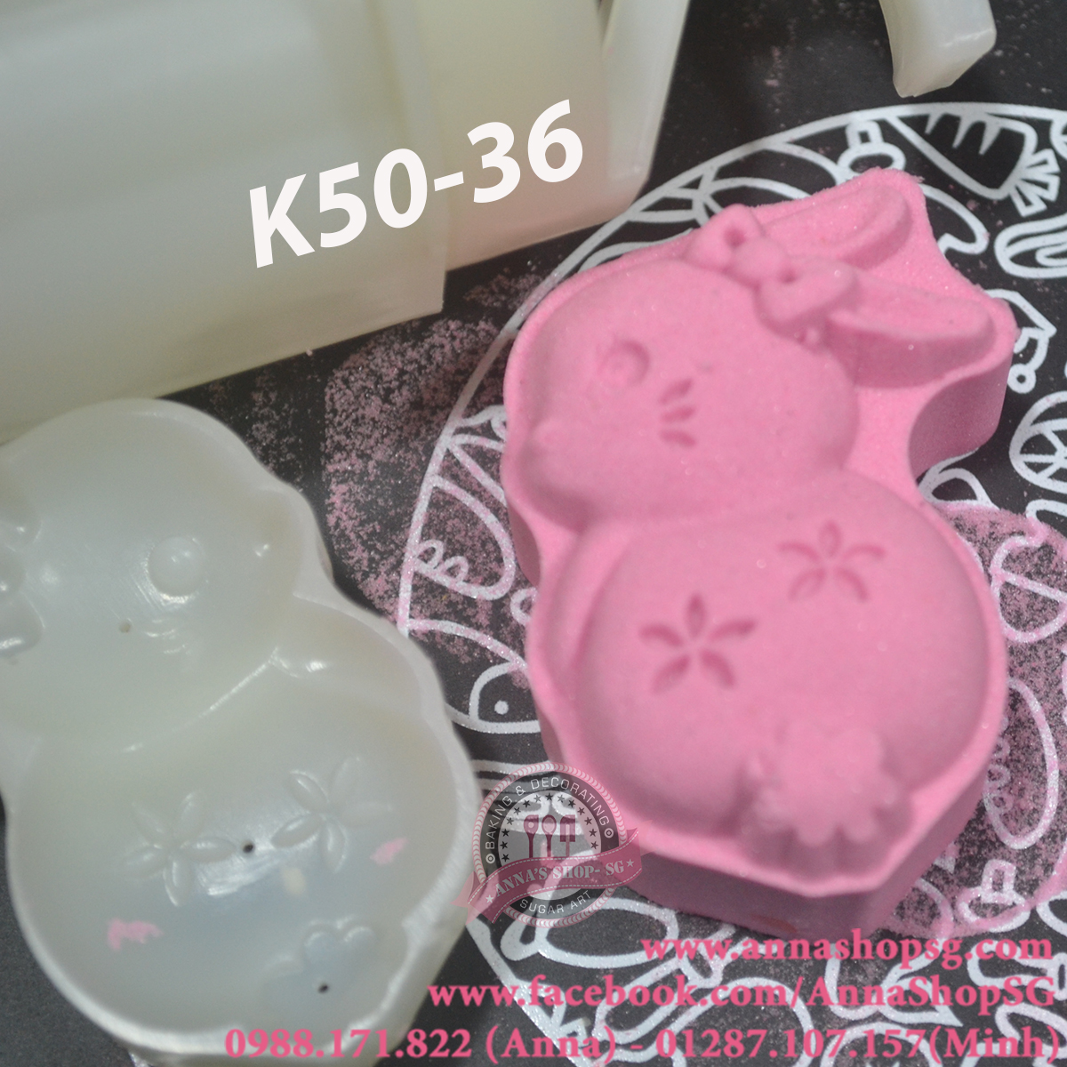 KHUÔN TRUNG THU 50g THỎ K50-36