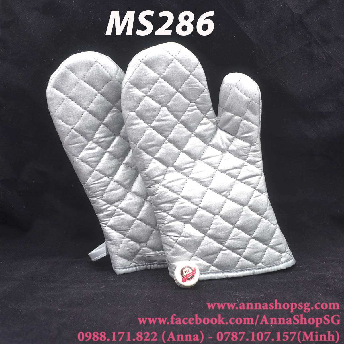 GĂNG TAY CÁCH NHIỆT MÀU BẠC MS286 ( Cặp)