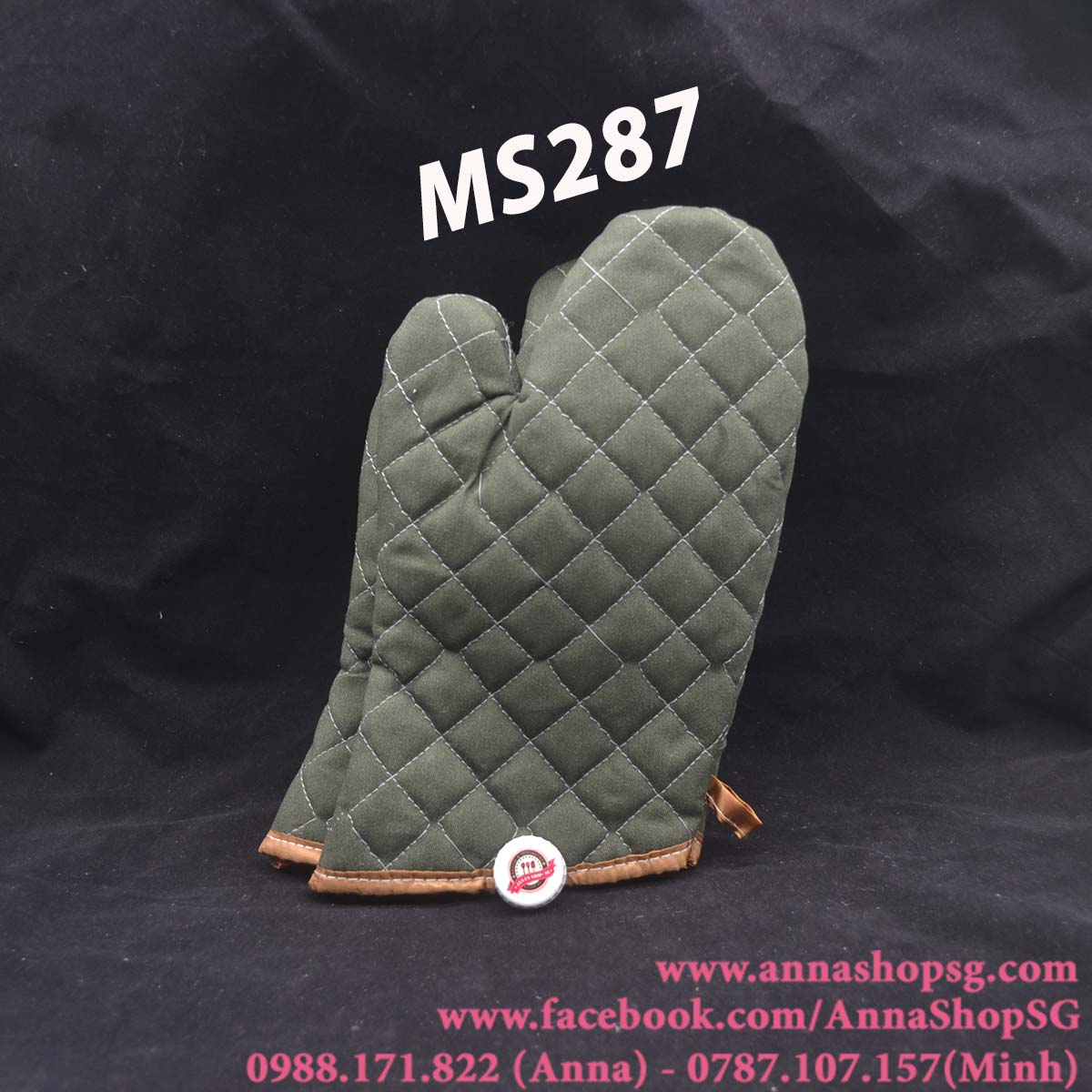 GĂNG TAY CÁCH NHIỆT MÀU XÁM MS287 (Cặp)