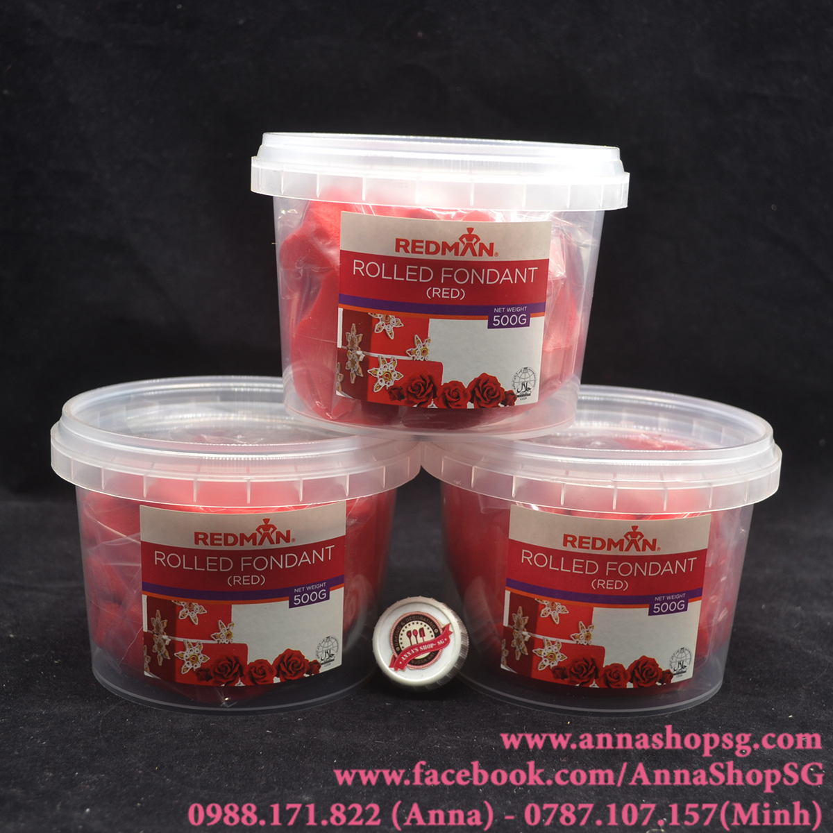 FONDANT ĐỎ REDMAN 500g