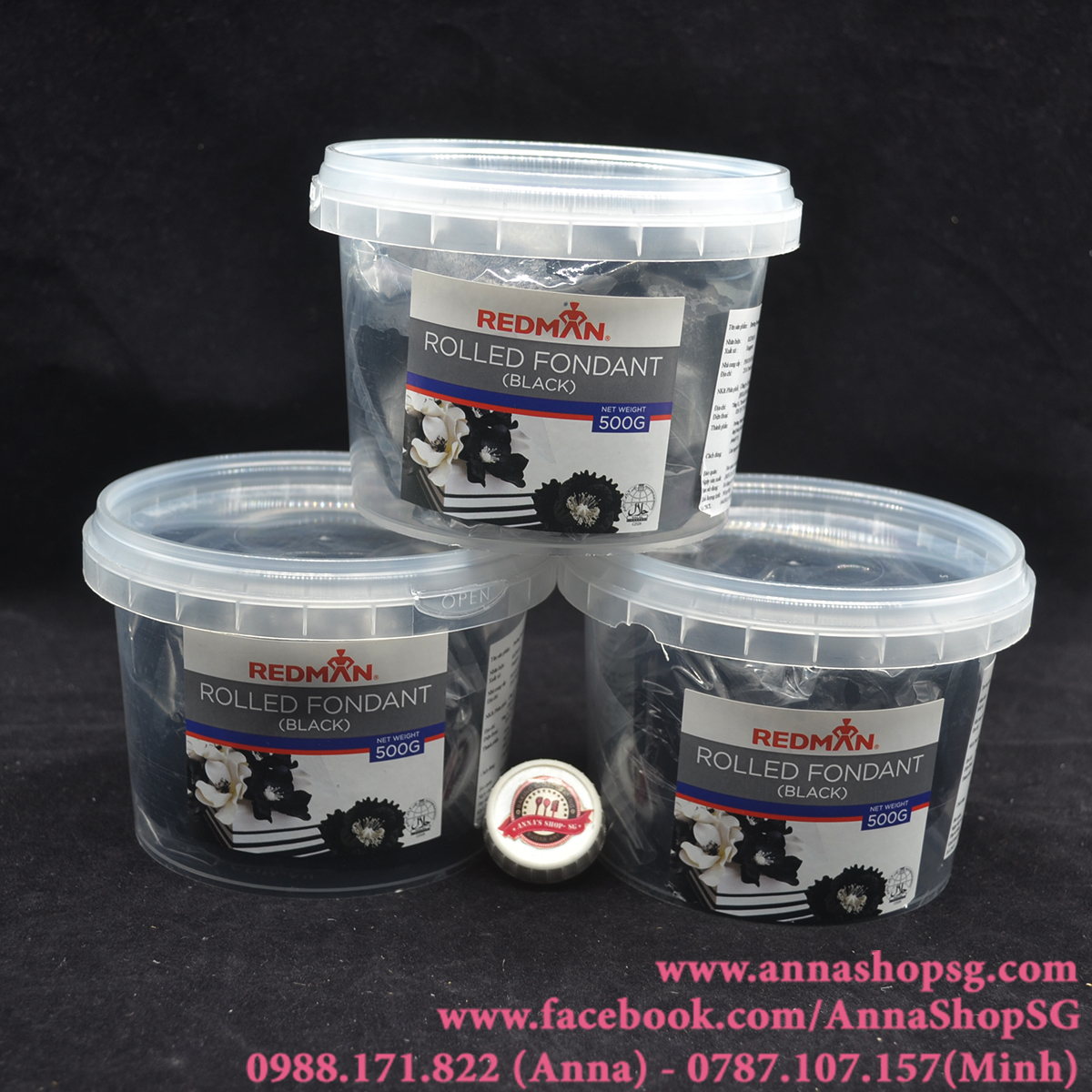 FONDANT ĐEN REDMAN 500g