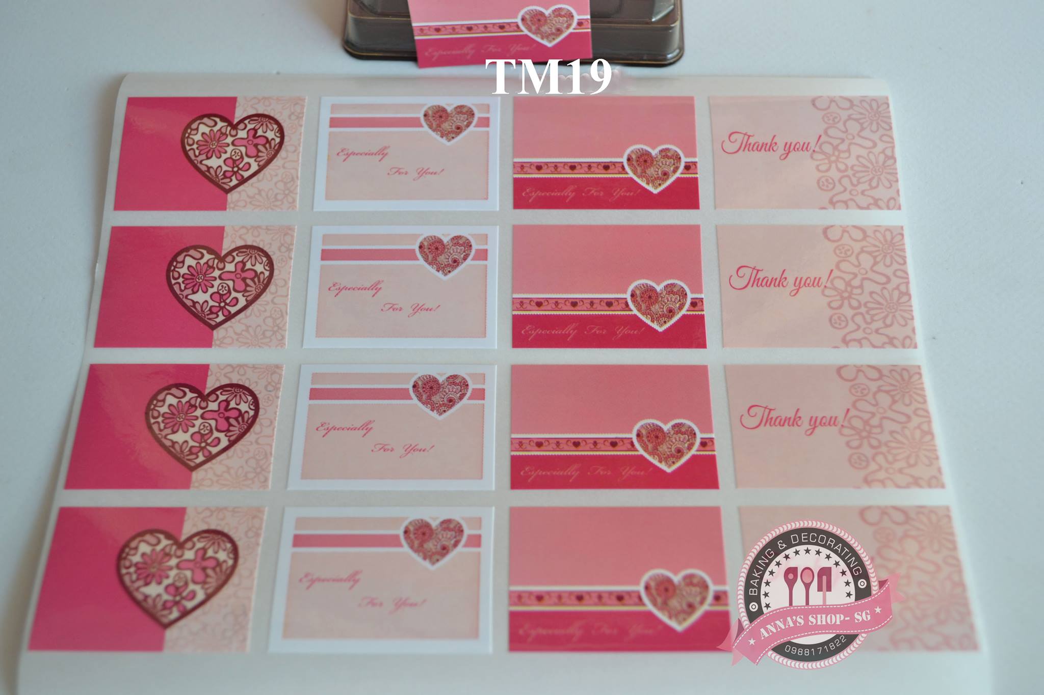 STICKER TIM HỒNG TM19