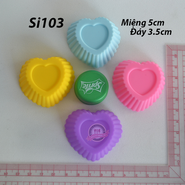 10 KHUÔN SILICON  TIM 5cm Si103