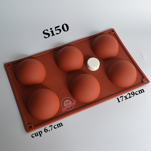 KHUÔN SILICON BÁN CẦU 6.7CM Si50