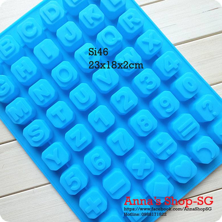 KHUÔN SILICON CHỮ,SỐ VUÔNG Si46