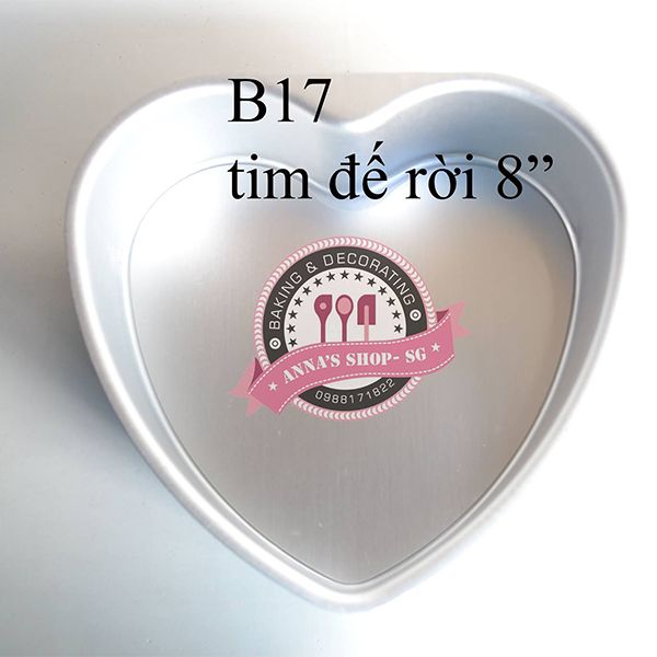 KHUÔN TIM ĐẾ RỜI 20CM B17