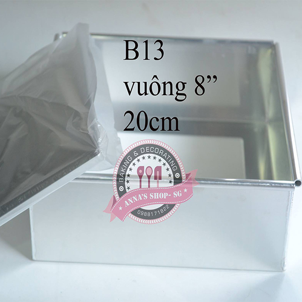 KHUÔN VUÔNG ĐẾ RỜI 20CM B13