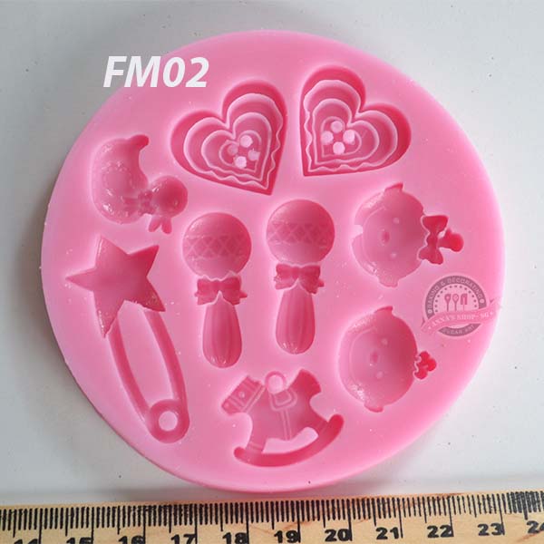 KHUÔN NHỒI FONDANT BABY TIM FM02