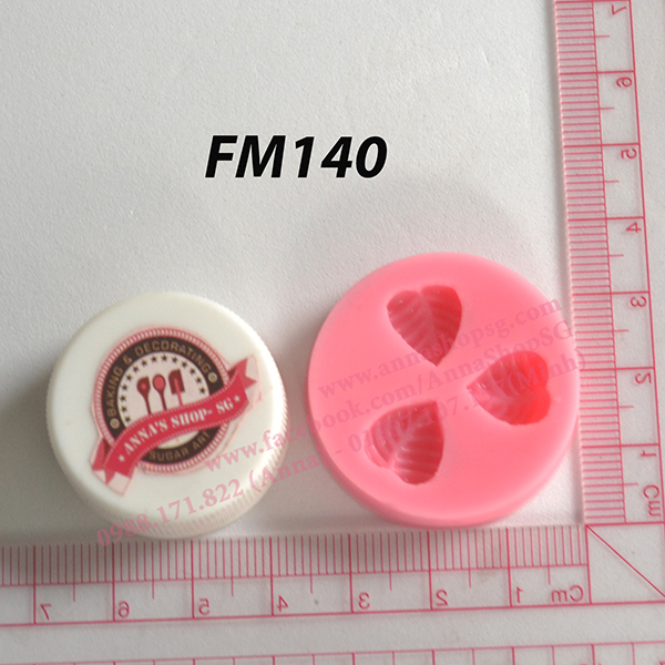 KHUÔN FONDANT LÁ TIM NHÍ  FM140