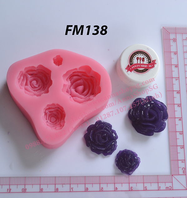KHUÔN FONDANT HOA 3 SIZE FM138
