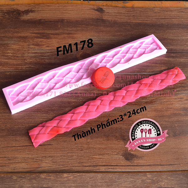 KHUÔN FONDANT VIỀN ĐAN FM178