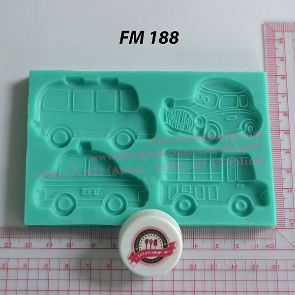 KHUÔN FONDANT XE TAXI FM188