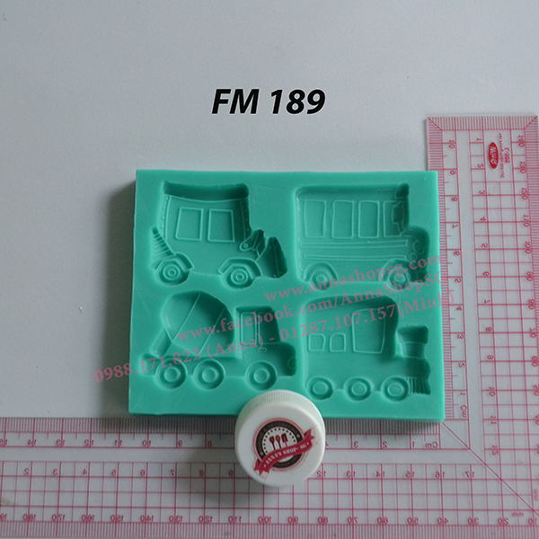 KHUÔN FONDANT XE BỒN FM189