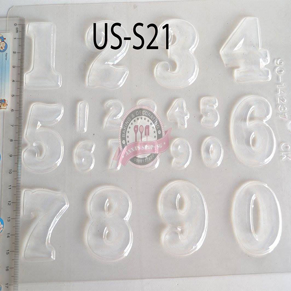 KHUÔN SOCOLA SỐ LỚN VÀ SỐ NHỎ US-S21