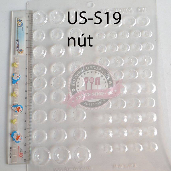 KHUÔN SOCOLA NHIỀU LOẠI NÚT ÁO US-S19