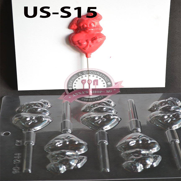 KHUÔN SOCOLA QUE CÚN ÔM TIM US-S15