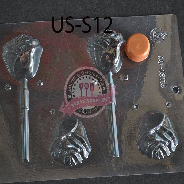 KHUÔN SOCOLA KẸO QUE HÌNH HOA HỒNG US-S12