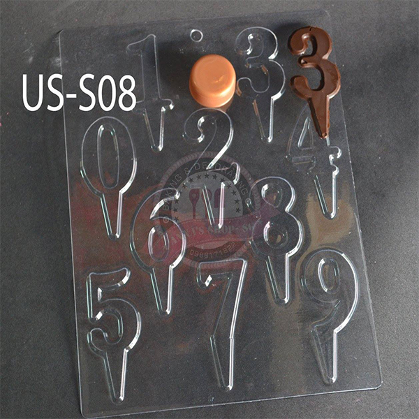 KHUÔN SOCOLA QUE CẮM SỐ US-S08