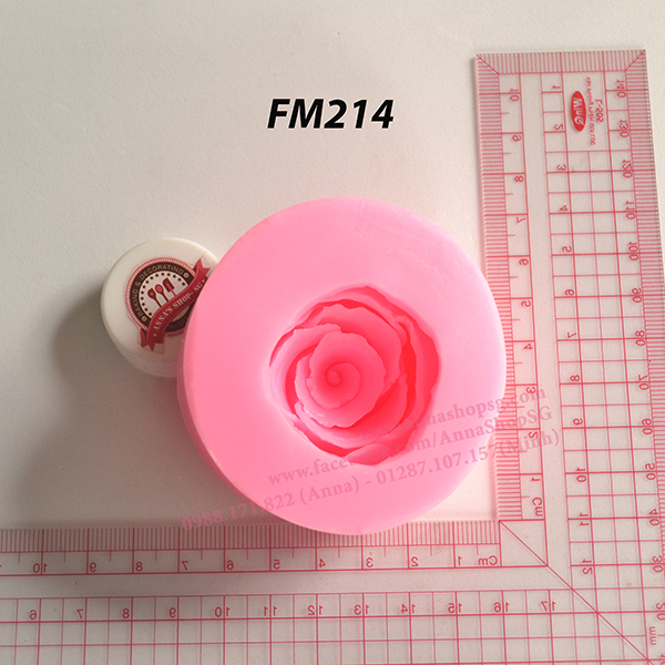 KHUÔN FONDANT HOA  HỒNG CÁNH MONG 5cm  FM214