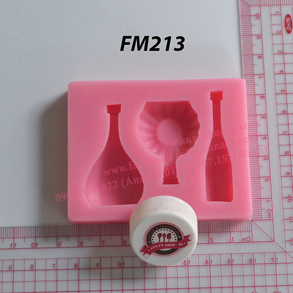 KHUÔN FONDANT CHAI RƯỢU  FM213