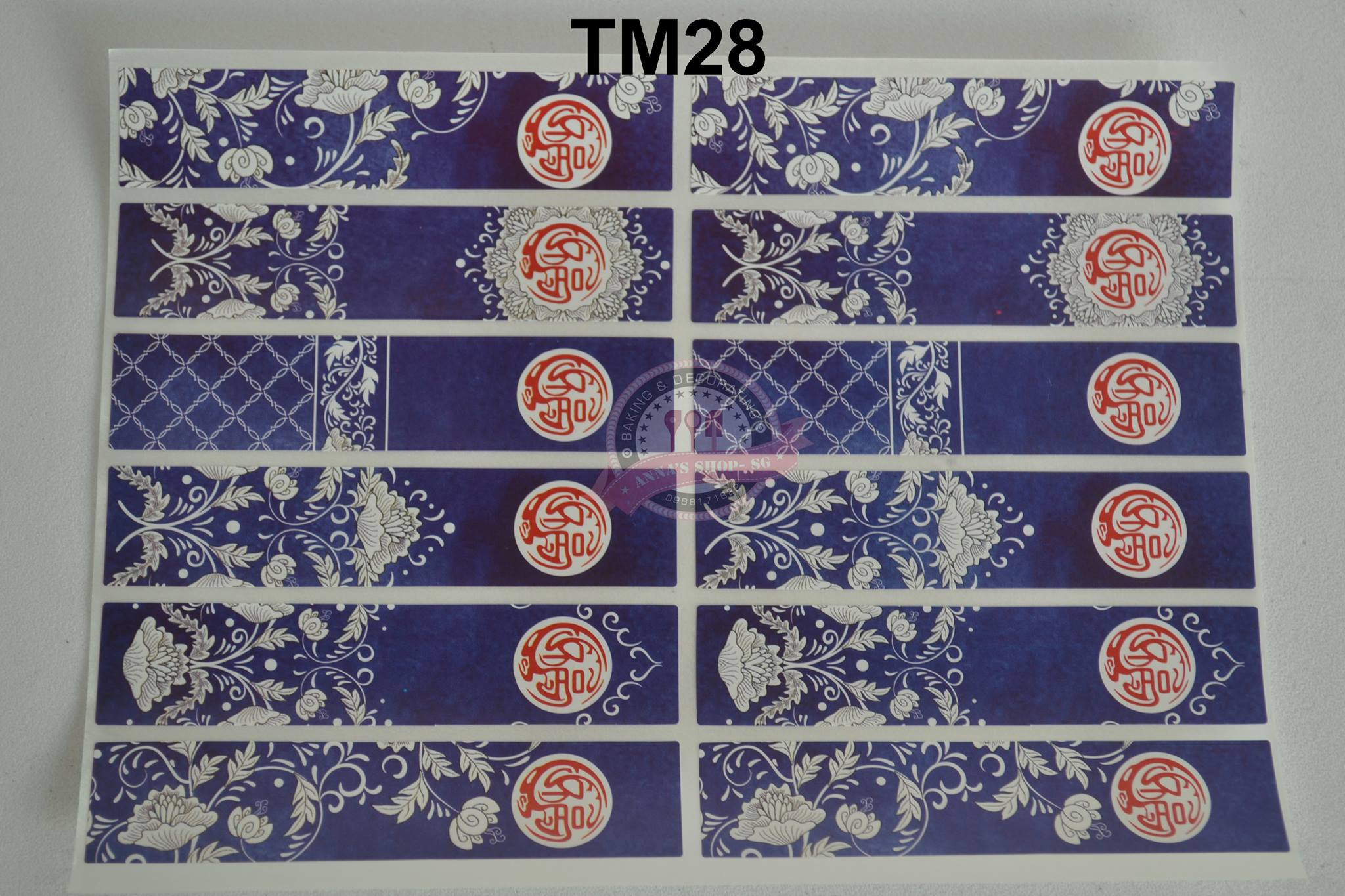 STICKER CHỮ PHÚC XANH TM28