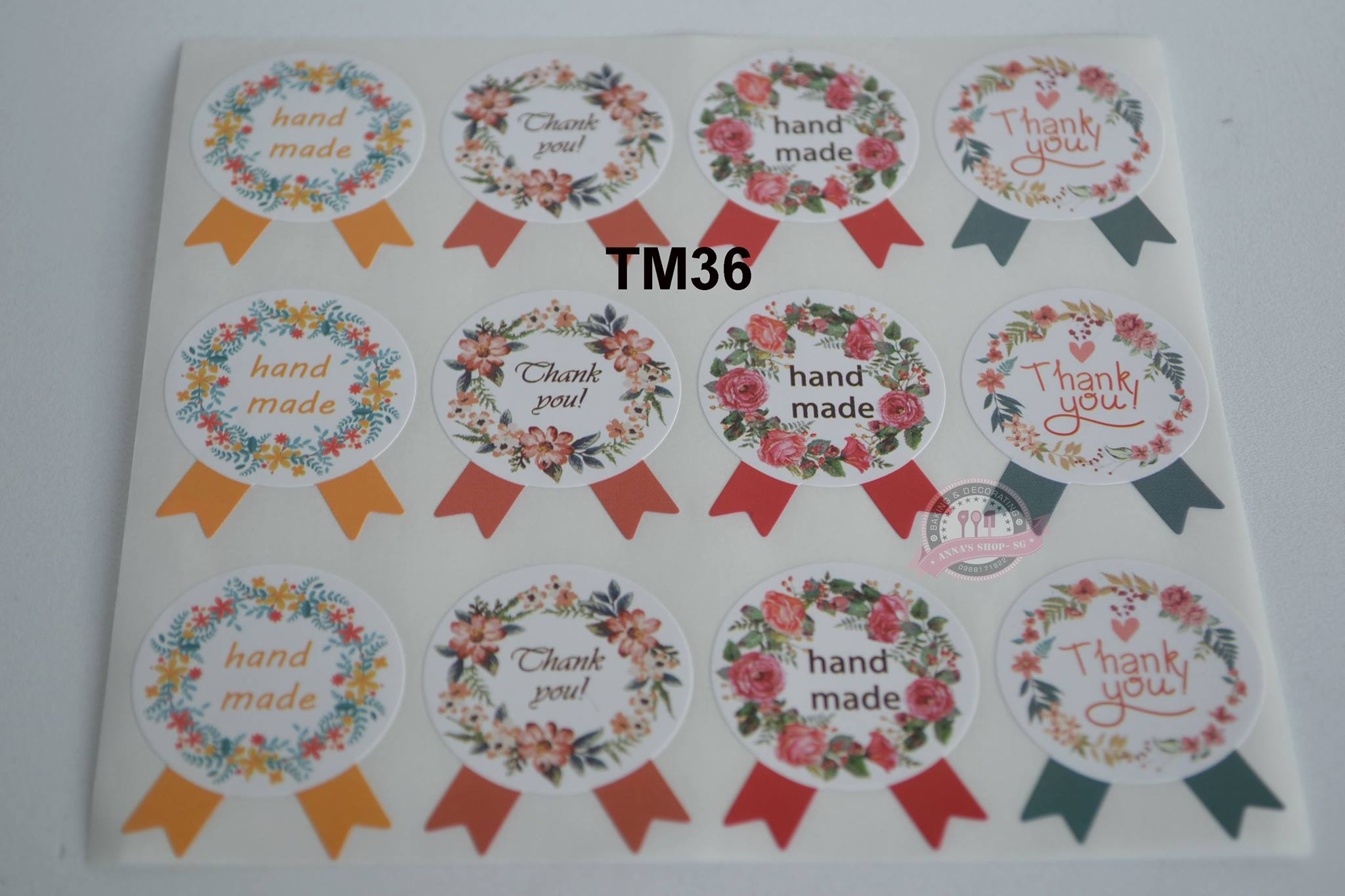 STICKER  hanmade VÒNG HOA TM36
