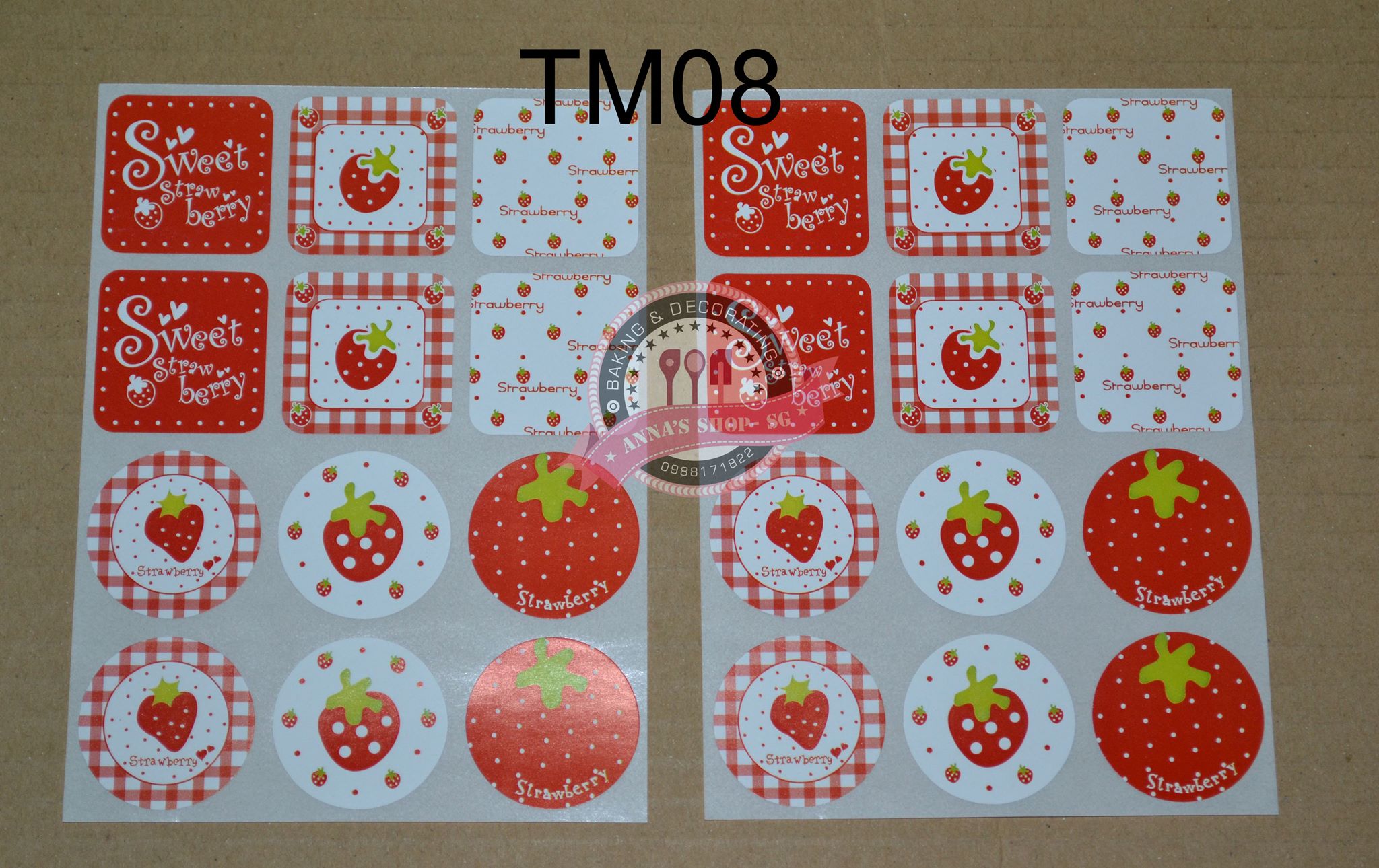 STICKER TRÁI DÂU TM08