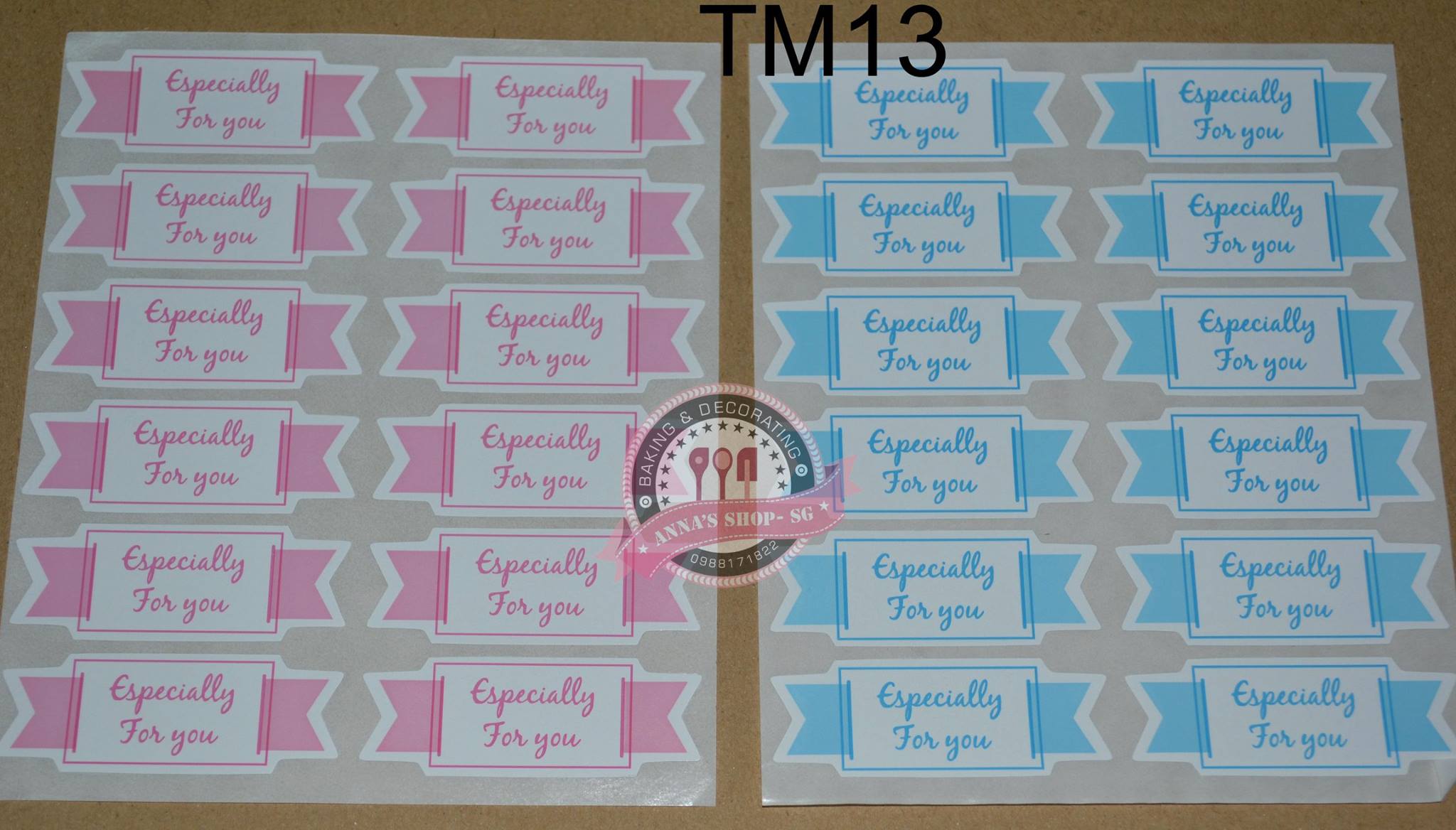 STICKER Especially Xanh,Hồng TM13
