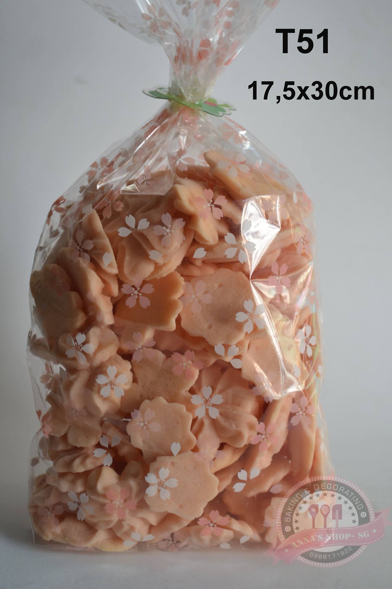 10 TÚI COOKIE HOA MAI 17.5CM T51