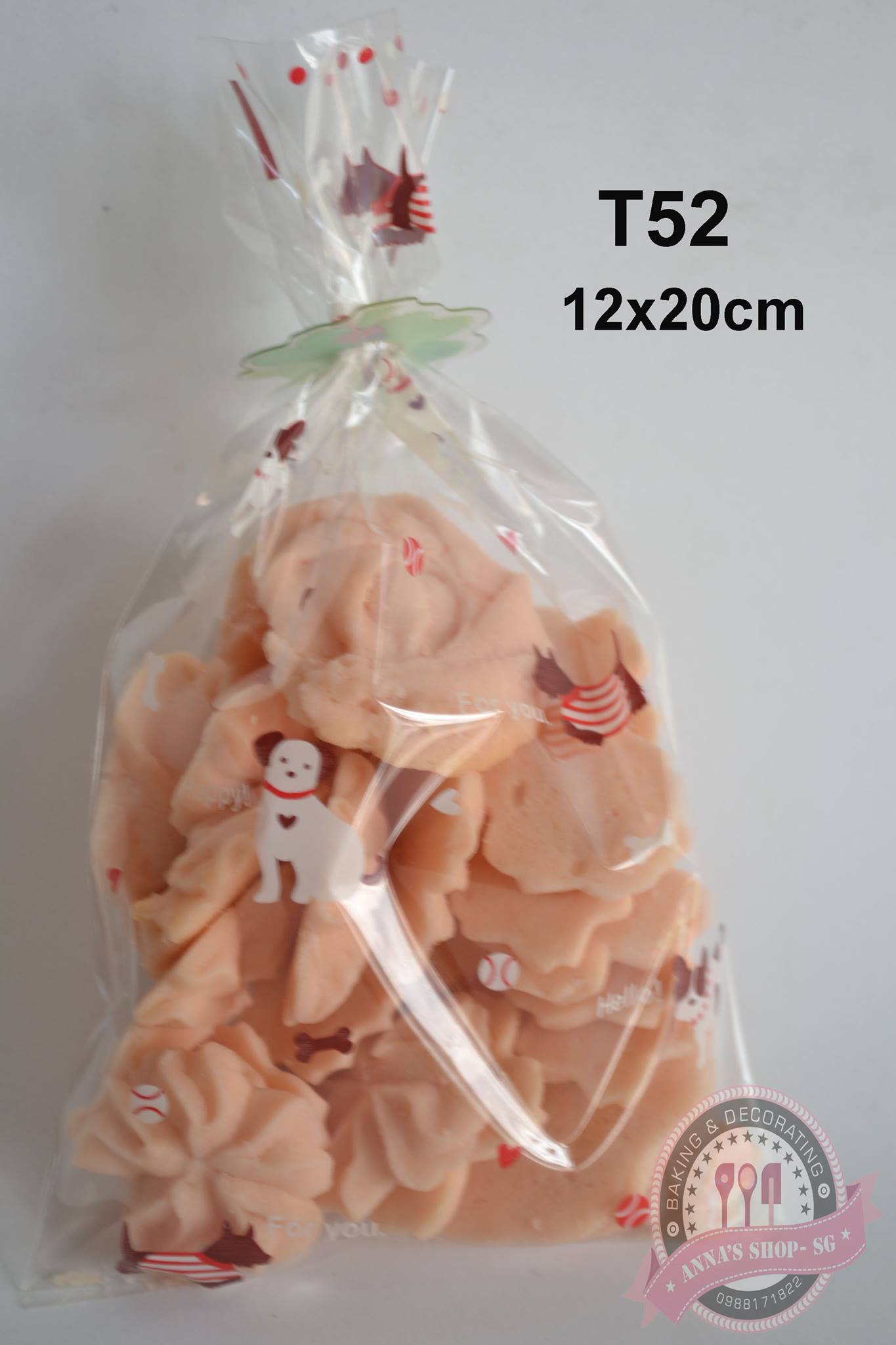 10 TÚI COOKIE CHÚ CHÓ 12CM T52