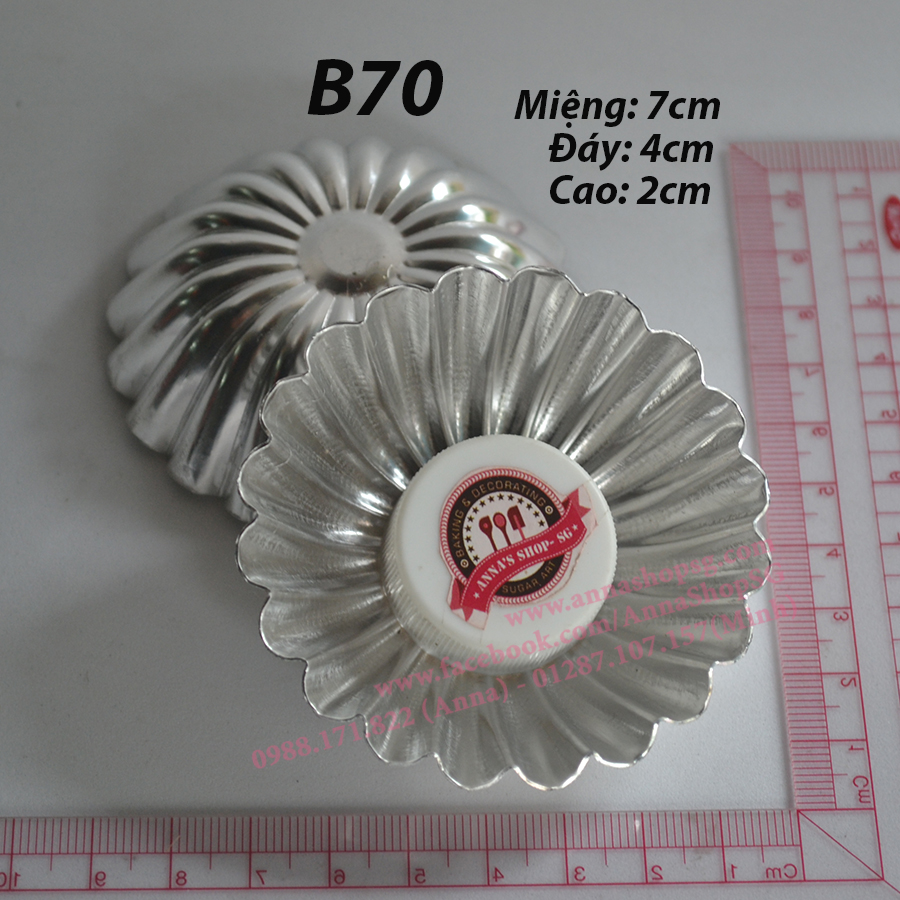 CHÉN TART HOA 7CM B70