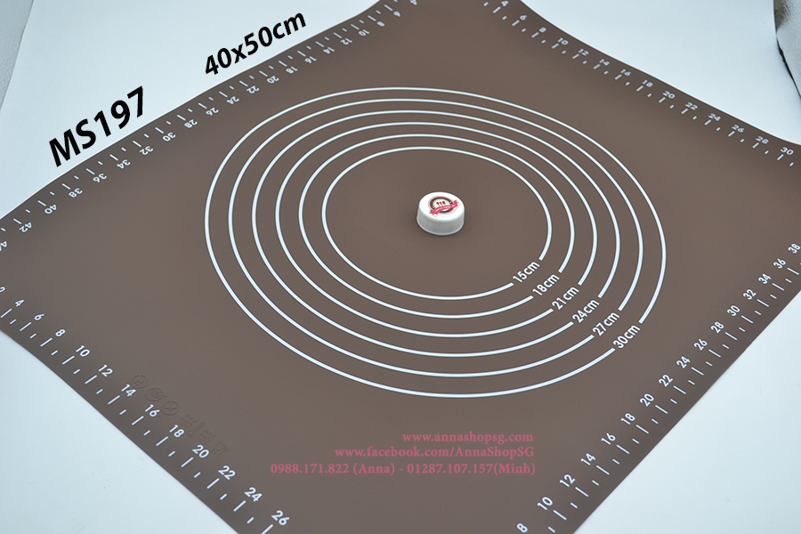 MAT SILICON 40*50cm Nâu MS197