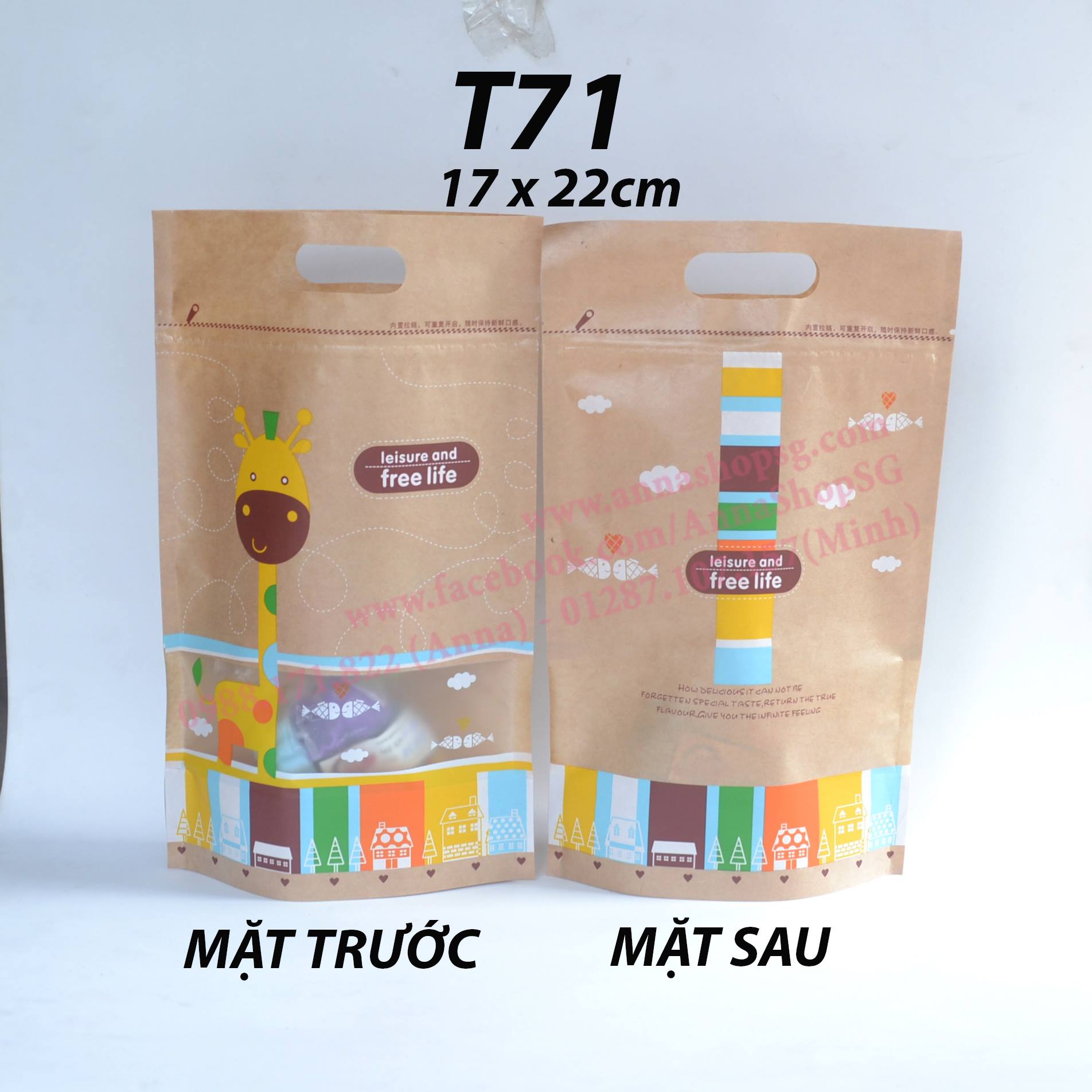 10 TÚI GIẤY ZIP MIỆNG 17*22cm T71
