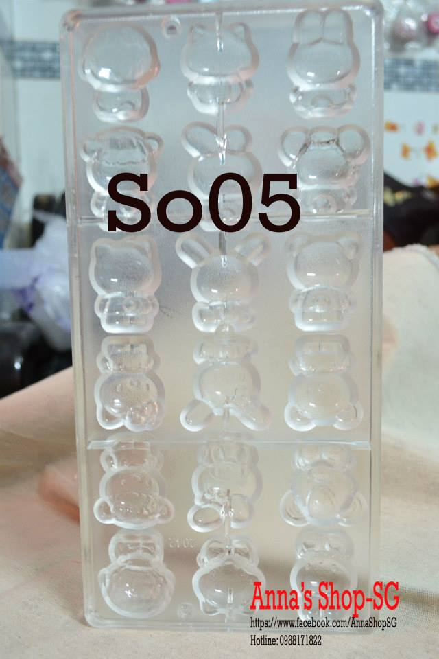 KHUÔN SOCOLA THÚ 3D So05
