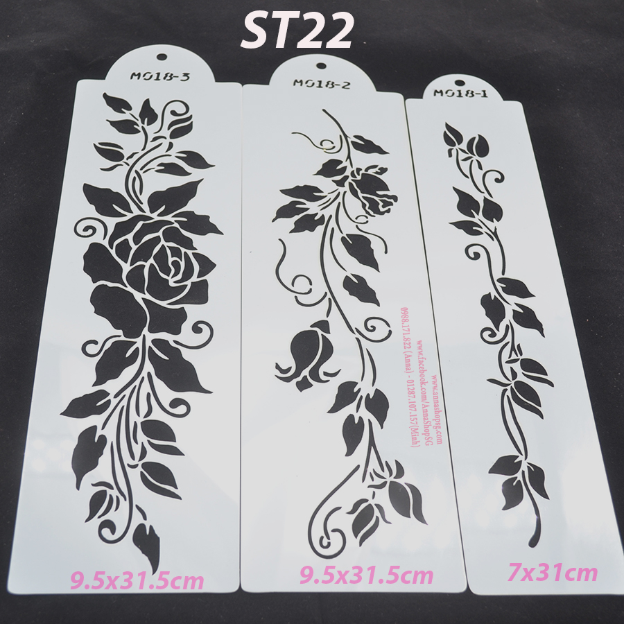 SET 3 STENCIL HOA ST22
