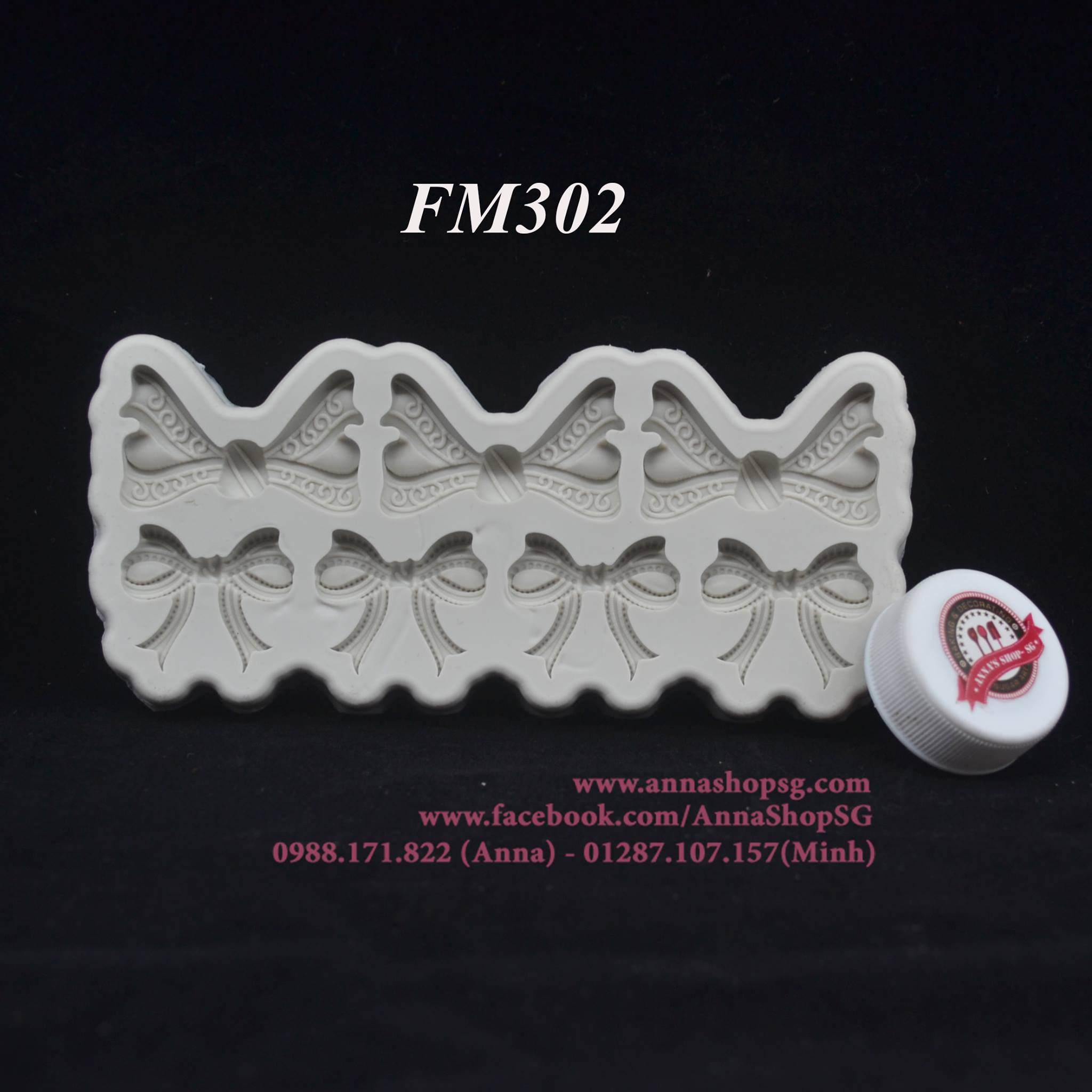 KHUÔN FONDANT 7 NƠ FM302
