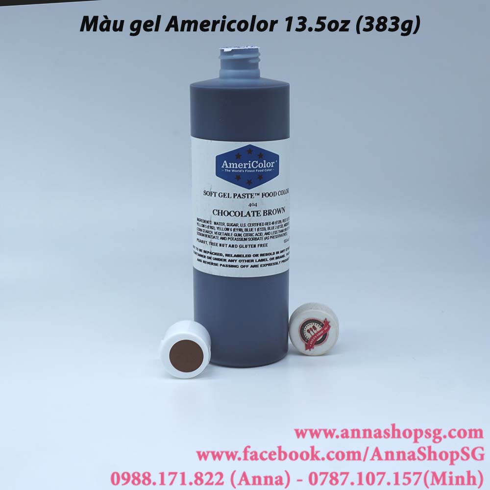MÀU GEL THỰC PHẨM AMERICOLOR 13.5OZ CHOCOLATE BROWN