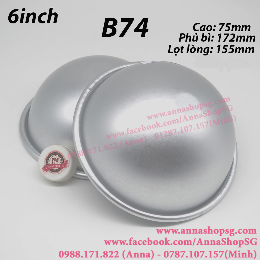 KHUÔN BÁN CẦU 6INCH B74